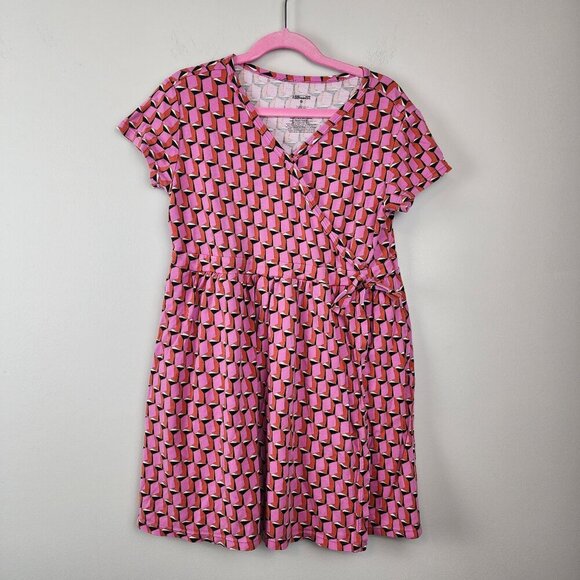 Diane Von Furstenberg for Target sz 10 / 12 girls short sleeve wrap dress - Picture 3 of 13